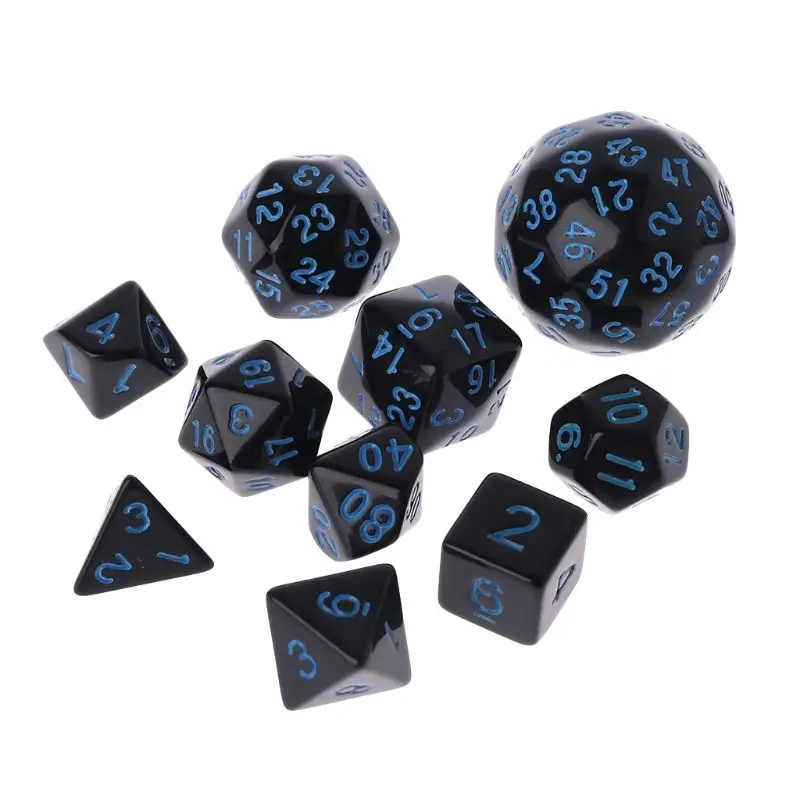 10x Mix-color Polyhedral Dice 10 Sided Dice For Dungeons and Dragons Table Game 