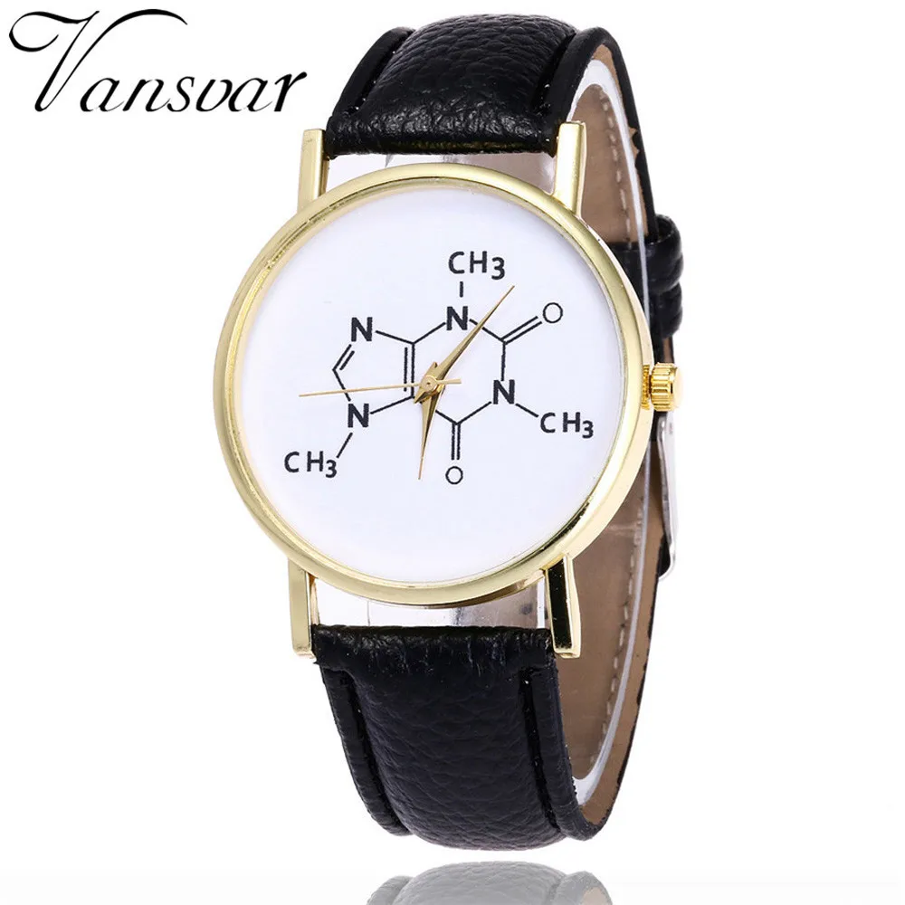 

Brand New 2018 Women's Watches Vogue PU Leather Funny Numbers Letters Wrist Watch Women Mens Sports Clock Female Relogio #N