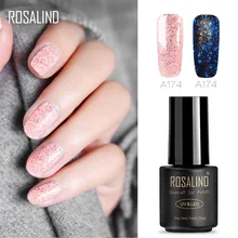 ROSALIND гель 1S Гель-лак светящийся розовое золото лак для ногтей гель для нейл-арта Полупостоянный Сделай Сам замочить от УФ и светодиодный Гель-лак для ногтей