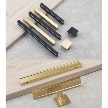 

2Pcs/Lot Long Solid aluminum pull handle furniture cupboard closet kitchen bathroom cabinet
