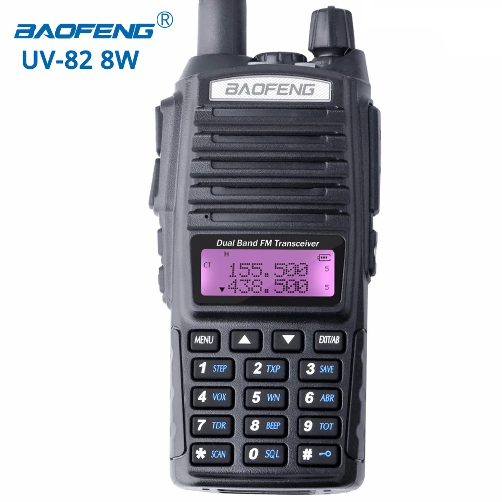 Baofeng UV-82 8 Вт портативная рация портативная радио Двухдиапазонная приемопередатчик Высокая средняя низкая мощность UV82 радиостанция Любительская портативная