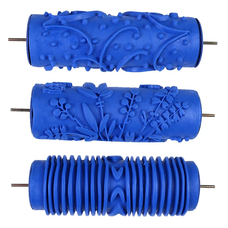 

Diy Wall Roller Brush Soft Rubber Head Circle Parallel Stripes