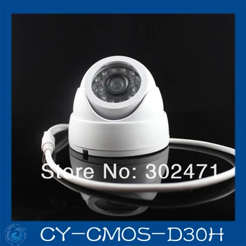

1/3 CMOS 960H 800TVL PC1099 3.6mm lens Night Vision Color IR Indoor Metal Dome CCTV Camera. CY-CMOS-D30H