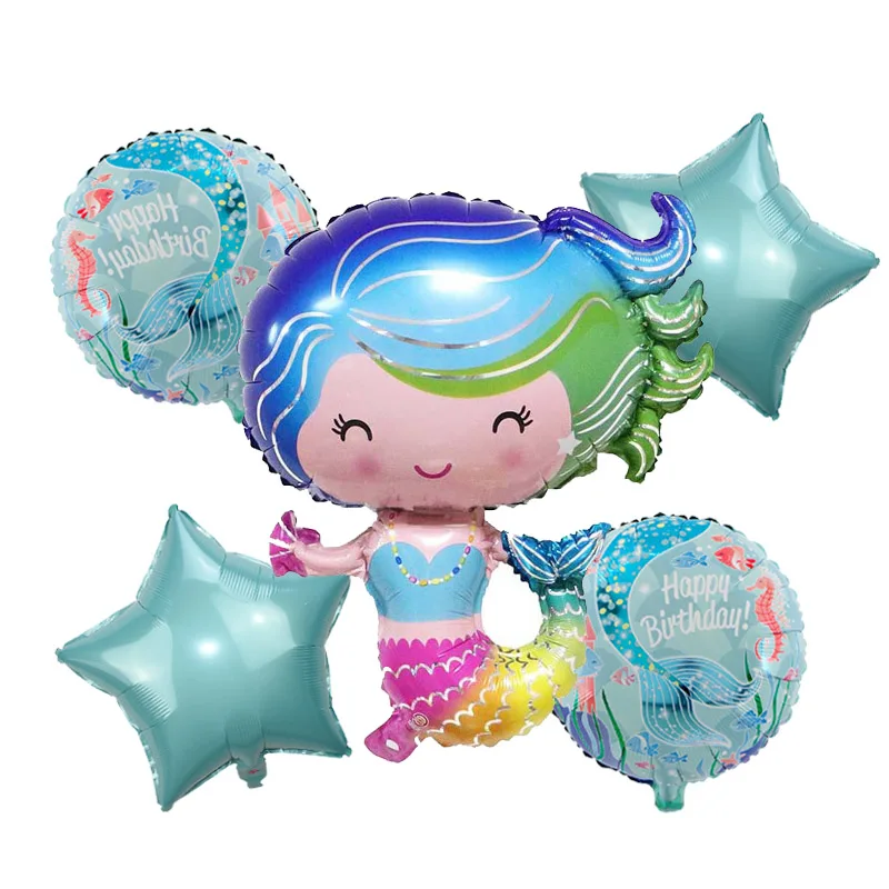 Little Mermaid Party Supplies Mermaid Balloon Banner Decoration Mermaid Birthday Party Favors Kids Birthday Parties Decorations