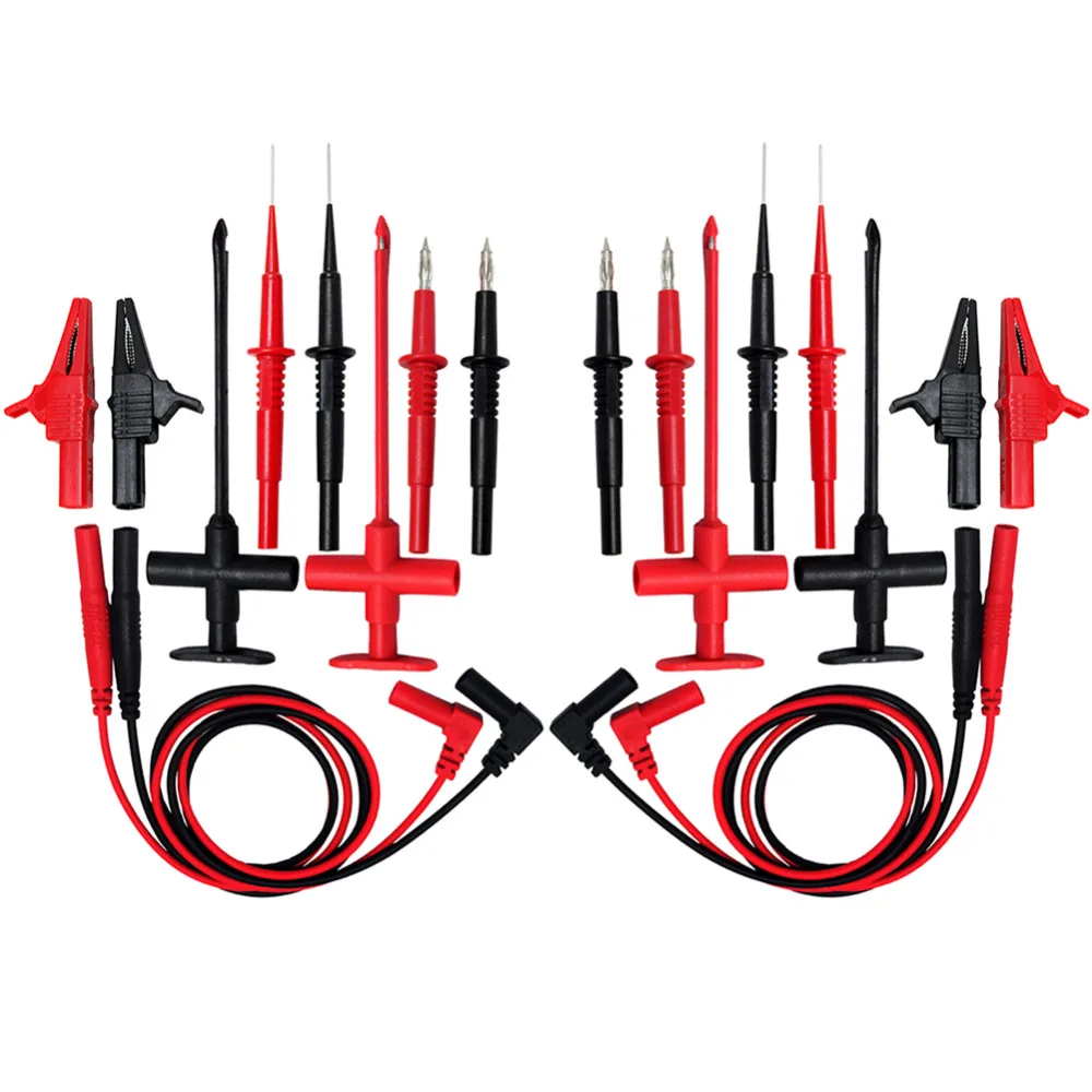 Aidetek Automotive Test Lead Kit Insulation Piercing Test Clip Large Crocodile Clips For