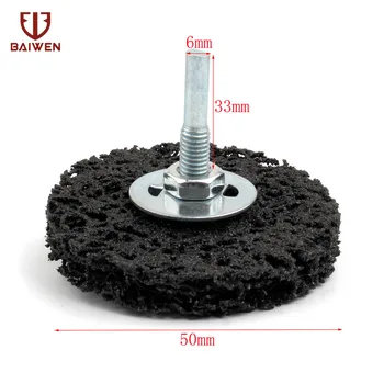 

1/2/5pcs 2inch Abrasive Wheel Buffing Polishing Pad Kit Grinding Rotary Tools Conditioning Rust Paint Remove Clean 6mm Shank
