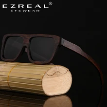 Мужские солнцезащитные очки EZREAL из дерева, брендовые, дизайнерские, поляризационные, для вождения, бамбуковые, деревянные, оправа для очков, Oculos De Sol Feminino