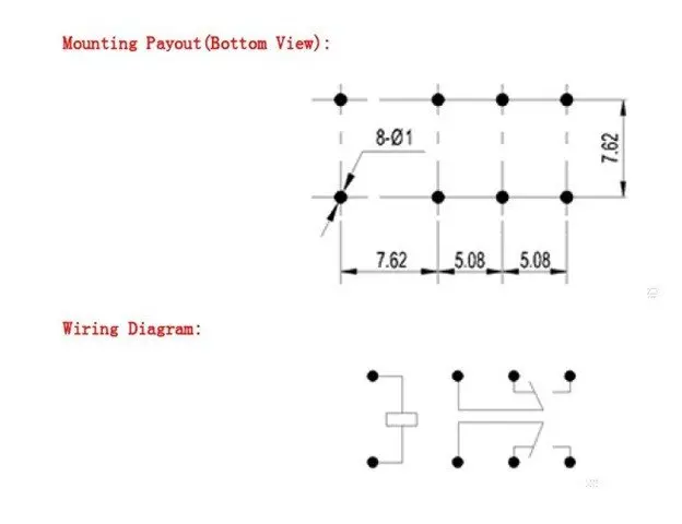 2 шт. dpdt pcb реле 3 в 5 в 9 в 12 В 24 в 8 контактов реле