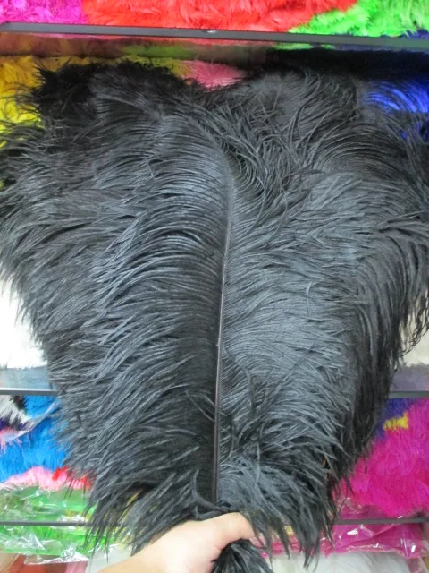 

Wholesale perfect 50pcs high quality natural ostrich feathers 12-14inch/30-35cm Decorative diy black wedding