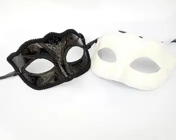 

Black Venice Masks Masquerade Party Mask Christmas Gift Mardi Gras Man Costume Sexy lace Fringed Gilter Woman Dance Mask by DHL