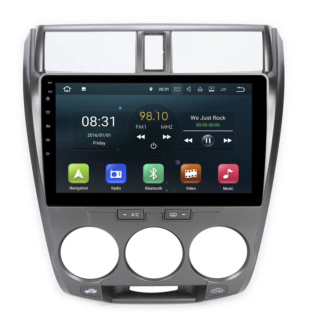 10.1 inch 2G RAM Android 7.1 Car DVD Player GPS Navigation System Media Stereo Audio Video for Honda City 2006-2013 bluetooth-media-player : image 10.1 inch 2G RAM Android 7.1 Car DVD Player GPS Navigation System Media Stereo Audio Video for Honda City 2006-2013 bluetooth-media-player