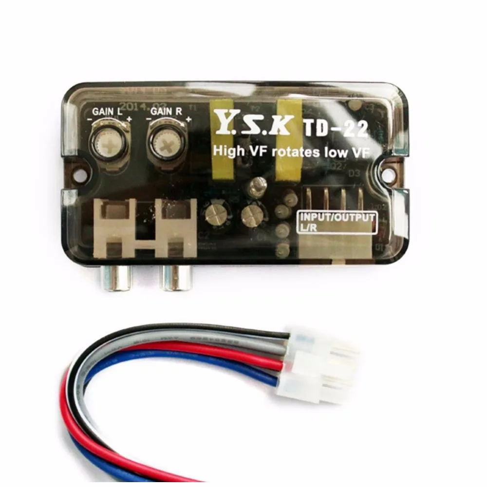

TD-22 High VF to Low VF Car Stereo Level Converter High to Low Impedance Audio Converter Speaker Output to RCA Output Adapter