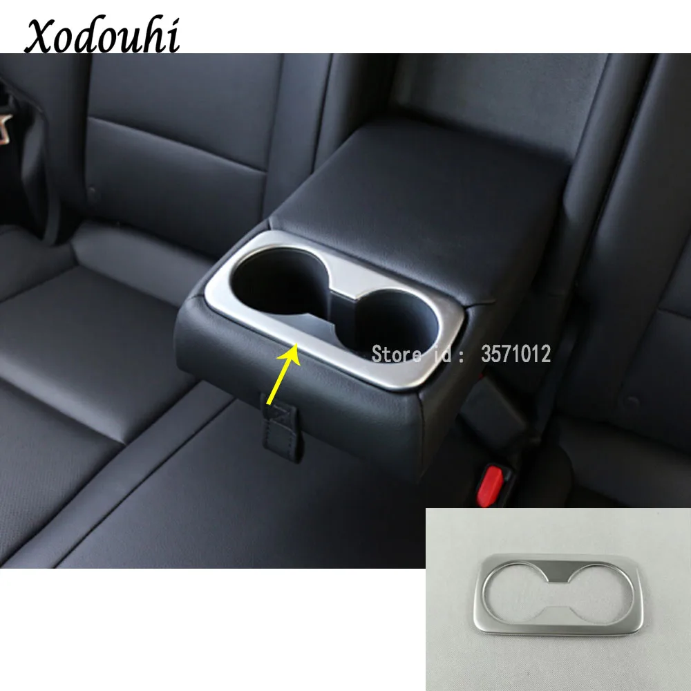 

Car styling cover trim ABS chrome rear back Center Console Cup Holder gear box frame 1pcs for Kia Sportage KX5 2016 2017 2018
