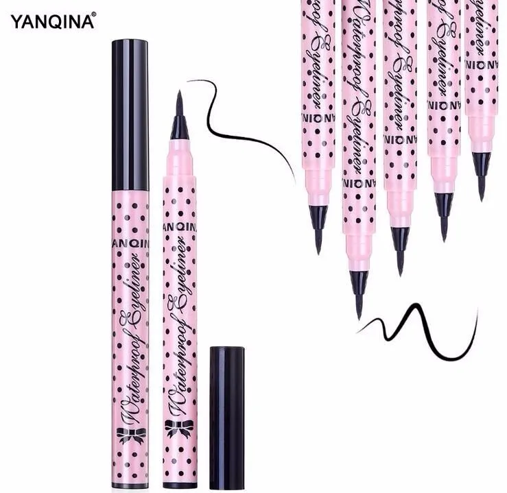 Горячая 12 шт./лот YANQINA черный карандаш Карандаш для глаз макияж длительный не цветущие Водонепроницаемый жидкая подводка Карандаш