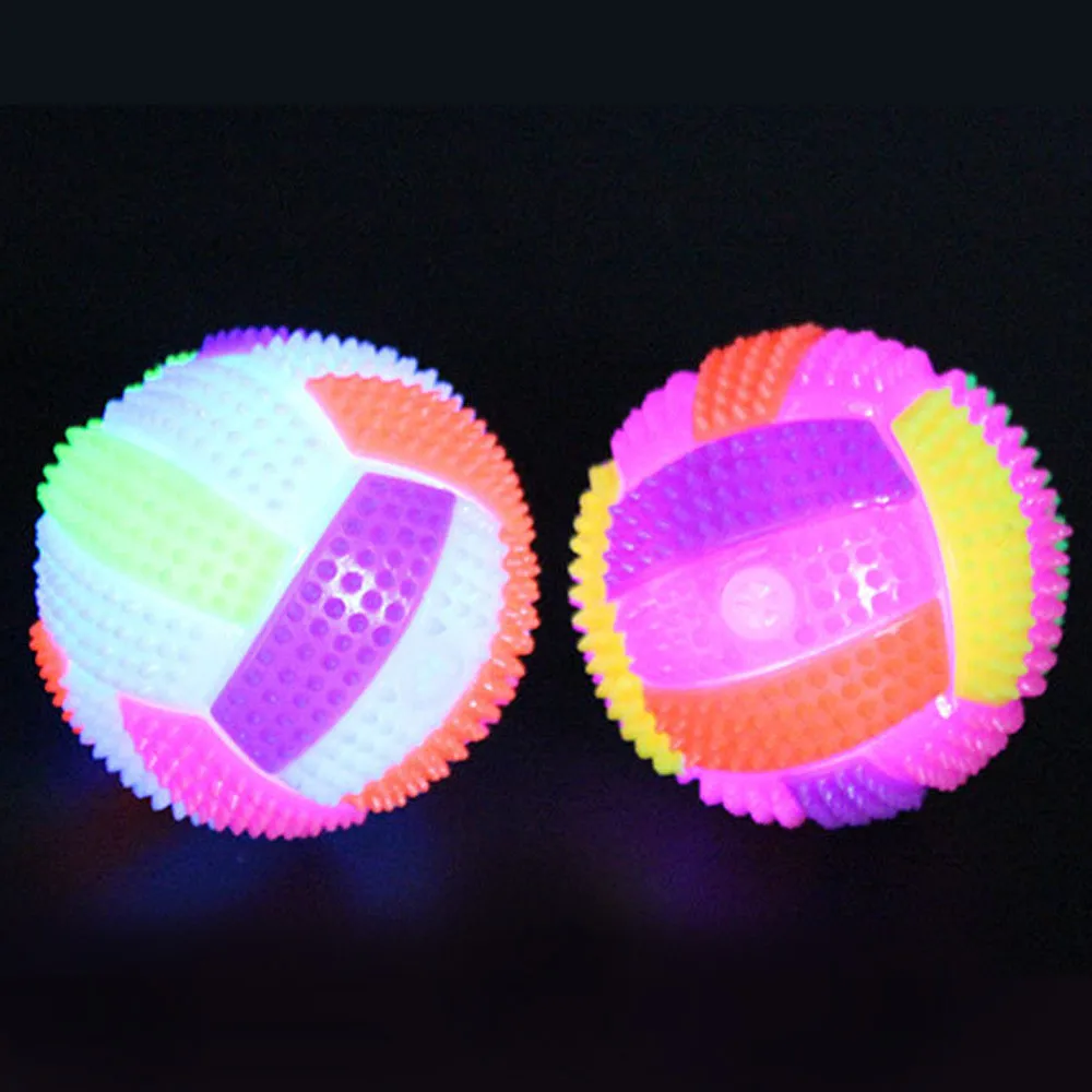 

2019 new LED Volleyball Flashing Light Up Bouncing Hedgehog Ball Kids Toy Color Chang light up ball light up toys stuiterballen