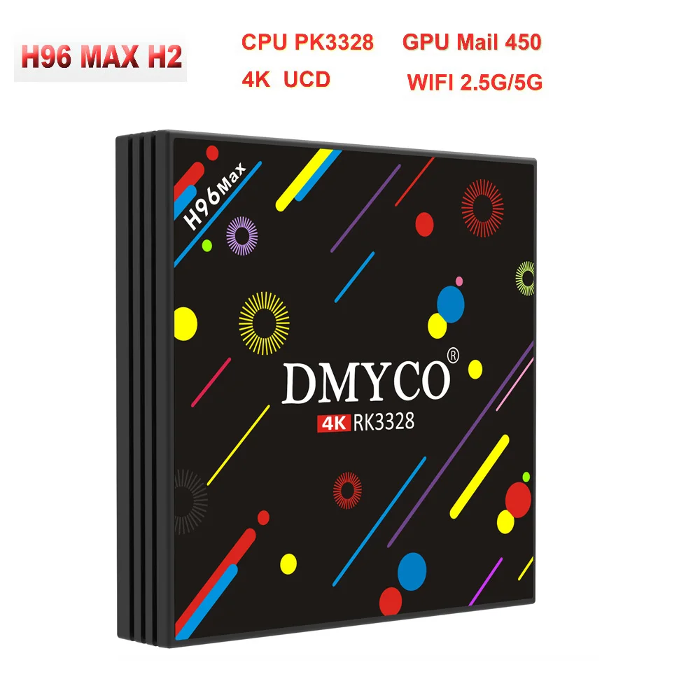 

H96 MAX H2 Smart Android 7.1 TV BOX 4G RAM 64G ROM USB3.0 RK3328 Quad Core 64bit CortexA53 WiFi 2.4G/5G BT4.0 4K Full HD TV Box