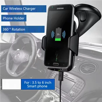 

Multi-Funtion Qi Wireless Charger Charging Pad Phone Holder Wireless Car Charger For Samsung S6 S7 S7 Edge Note 5 LG G3/G4