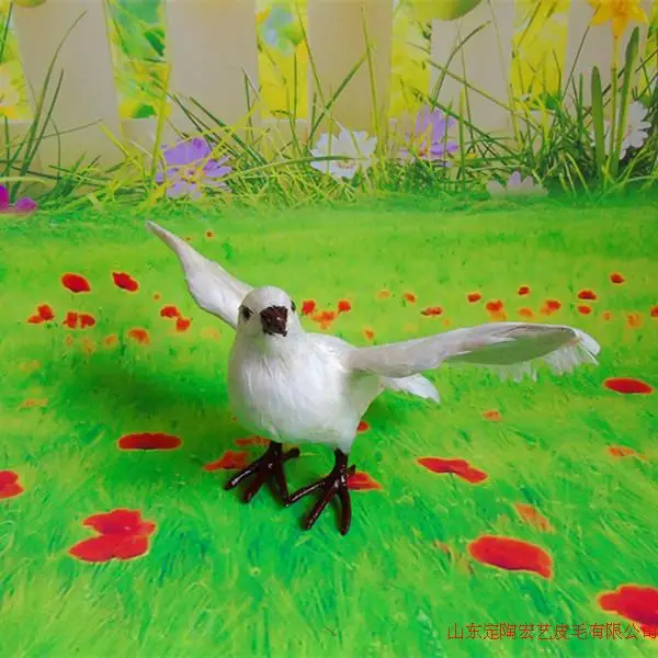 new simulation wings dove model toy polyethylene & furs peace dove doll