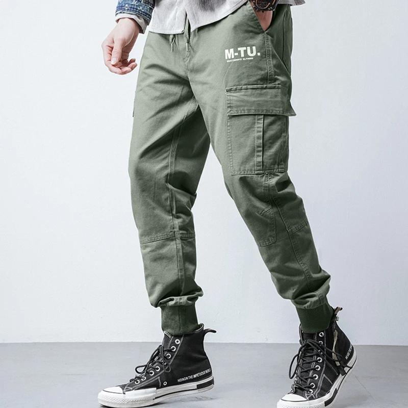 

Mens Multi Pockets Elastic Waist Pants Drawstring Harem Pant Joggers Hip Hop Men Streetwear Casual Simple Breathable Trousers