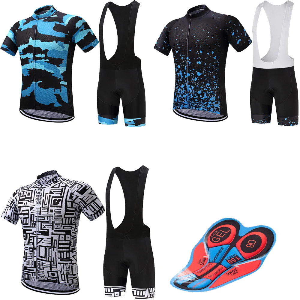 

Pro cycling clothing men's mountain bike jersey set 9D gel pad bicycle clothes retro sport wear kit maillot mtb team skinsuit