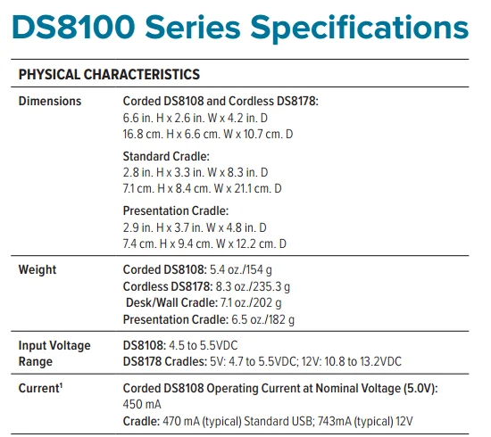 ZEBRA DS8108 проводной ручной сканер штрих-кодов 1D 2D qr-код с usb-кабелем