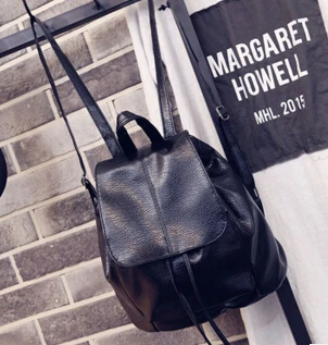 

New England tide washed shoulder bag simple wild student leisure travel pu leather double backpack