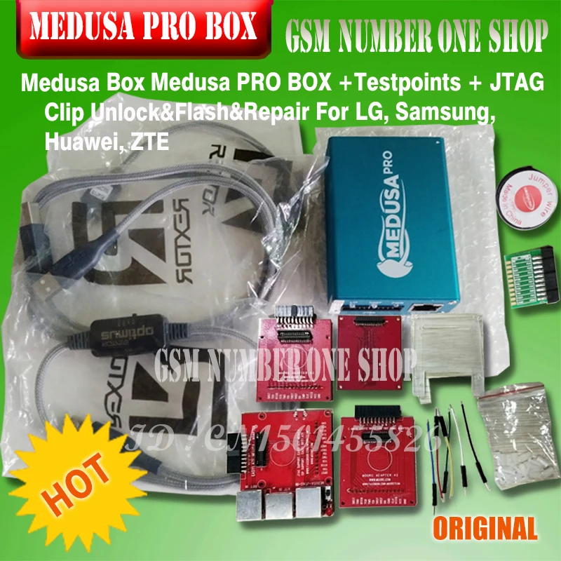 

100% ORIGINAL NEW Medusa PRO Box medusa box + ISP ALL in adapter+ JTAG Clip MMC For LG For Samsung For Huawei with Optimus cable