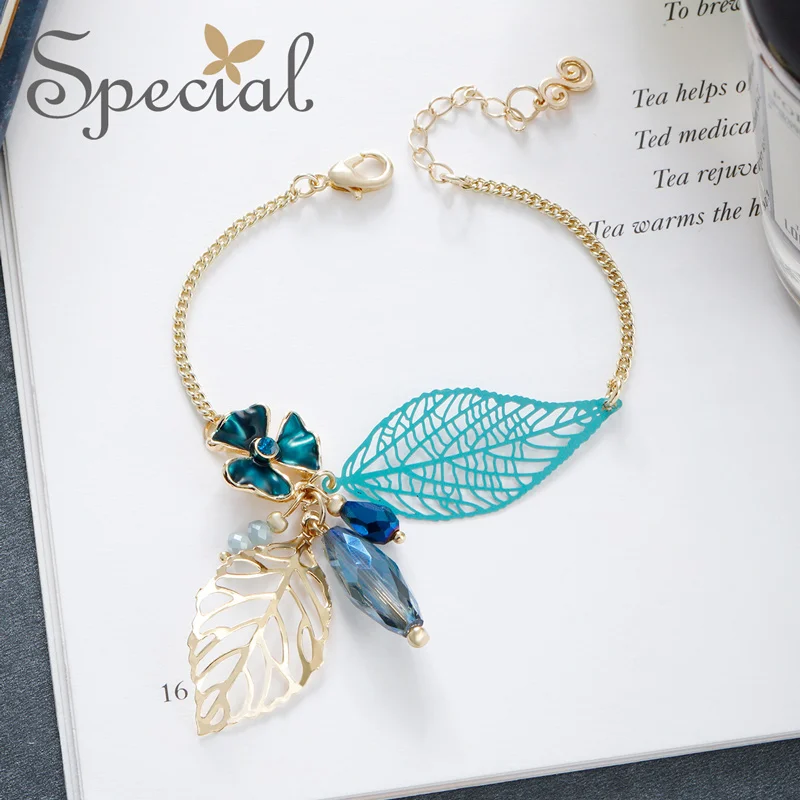 The SPECIAL New Fashion euramerican vintage style bracelet flower and leaf bracelets for women S1855C