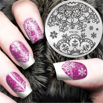 YZWLE NEW 2017 Elegant Designs Nail Art Stamp Stamping Plates Nail Print Template for Women Polish Stencils Beauty Decoration