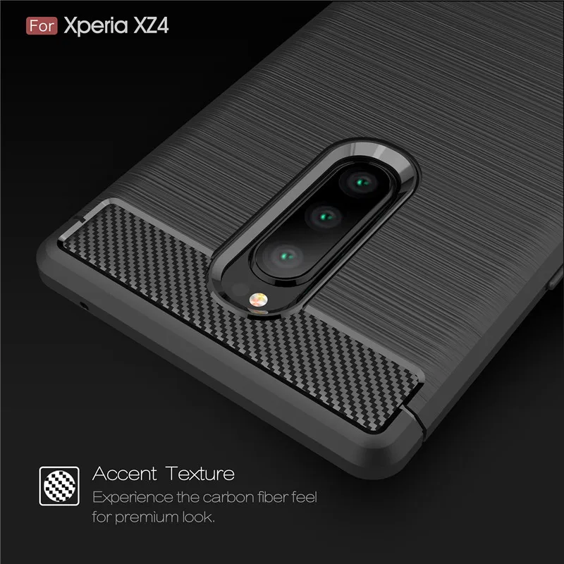 

Shockproof Case For Sony Xperia 1 10 Plus XZ1 XZ2 Compact XA1 XA2 Ultra Plus XZ3 L2 L1 Carbon Fiber TPU Full Cover Coque