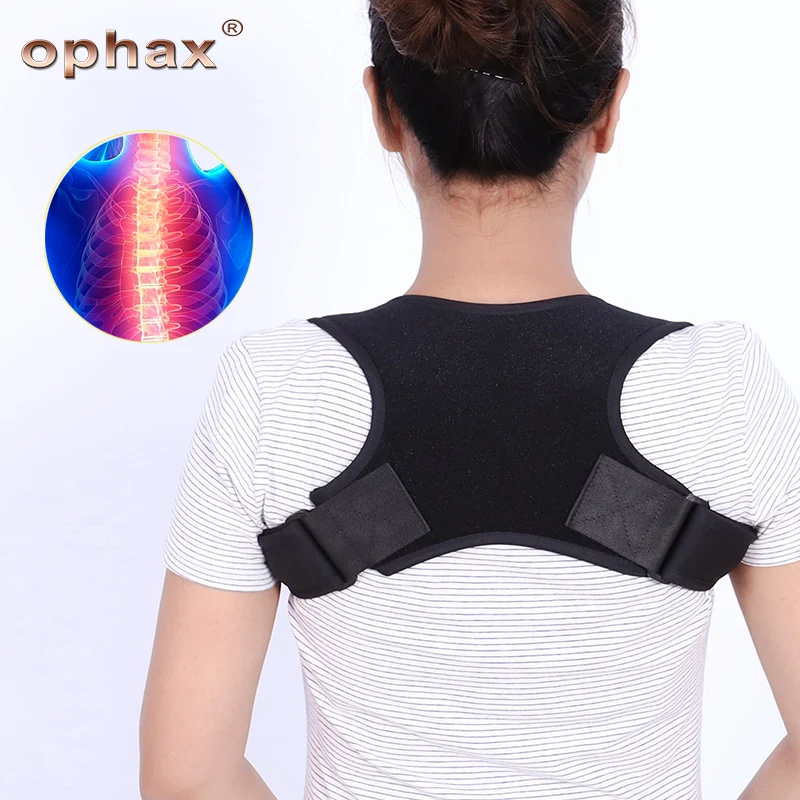 Beste OPHAX Verstelbare Back Brace Houding Corrector Terug Schouder Riem Lumbale Wervelkolom Ondersteuning Belt Houding Correctie Voor Volwassen