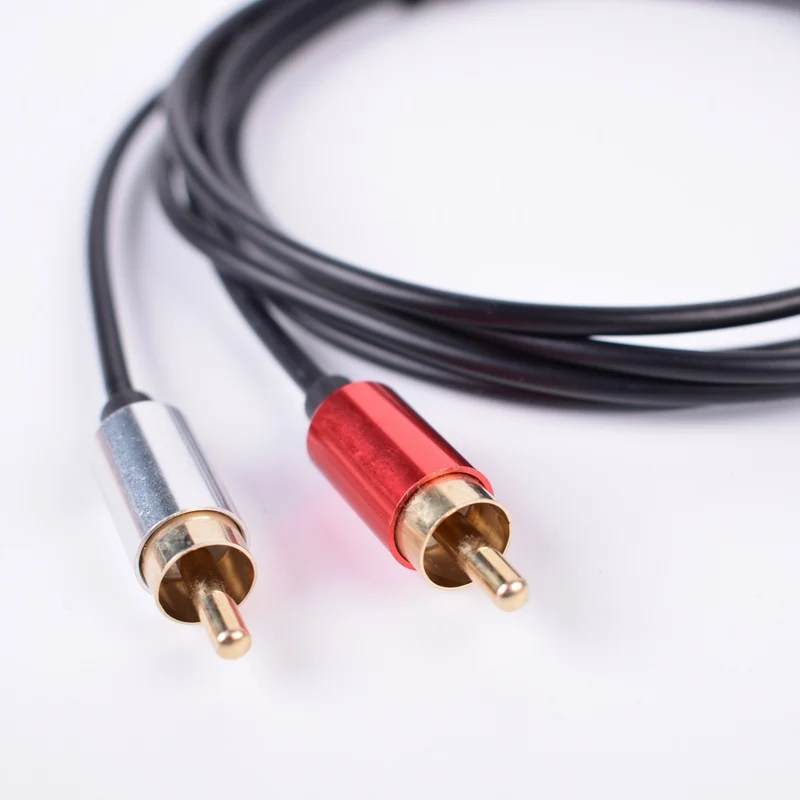 3 5 мм Стерео Джек 2 RCA аудио кабель AUX сплиттер между мужчинами адаптер динамик