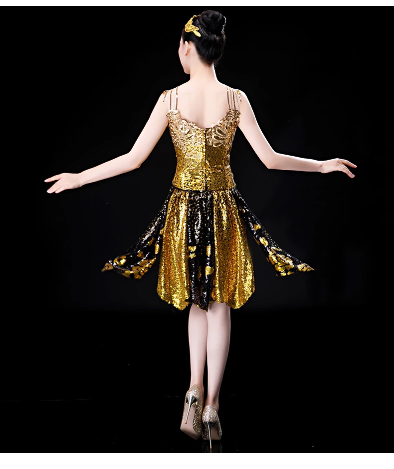 Джазовый танцевальный костюм Ds Sequins сексуальный ночной клуб открытие Танцевальное представление Женский взрослый костюм Gogo представление костюм DJ
