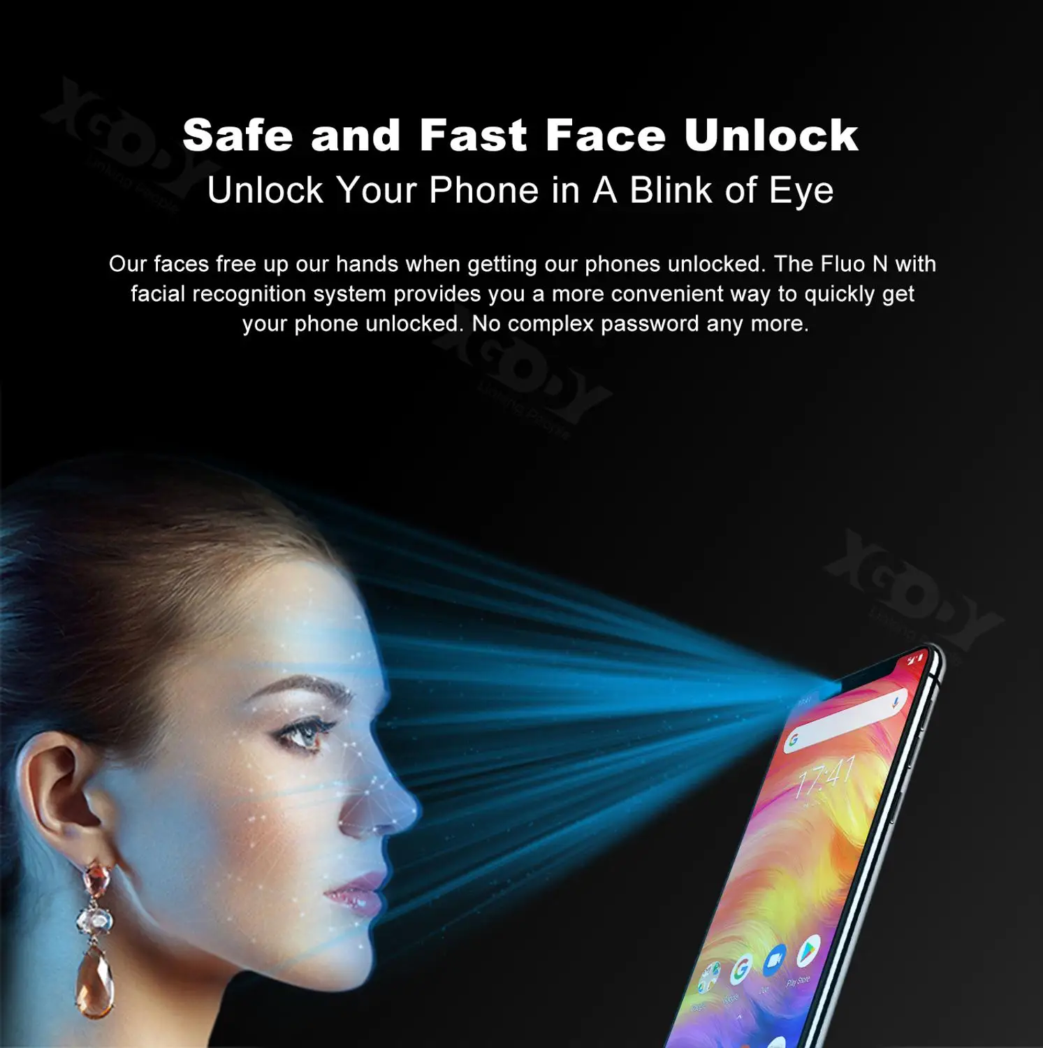 19:9 Notch Screen XGODY Fluo N 4G смартфон с 5 7 дюймовым дисплеем четырёхъядерным процессором