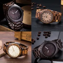 Топ бренд UWOOD часы Дерево Япония Movt черный орех кварцевые часы мужские наручные часы деревянные Relogio Feminino Masculino