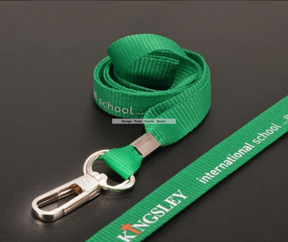 

Wholesale Custom green ID Card Neck Strap Lanyards for Keys Mobile Phone Straps work Lanyard