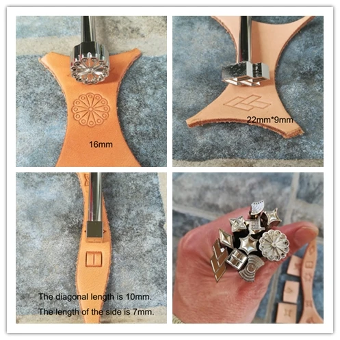 

Weaving pattern, straw mat pattern, stamen pattern Hand-work leather working tools carving punches stamp craft making high steel