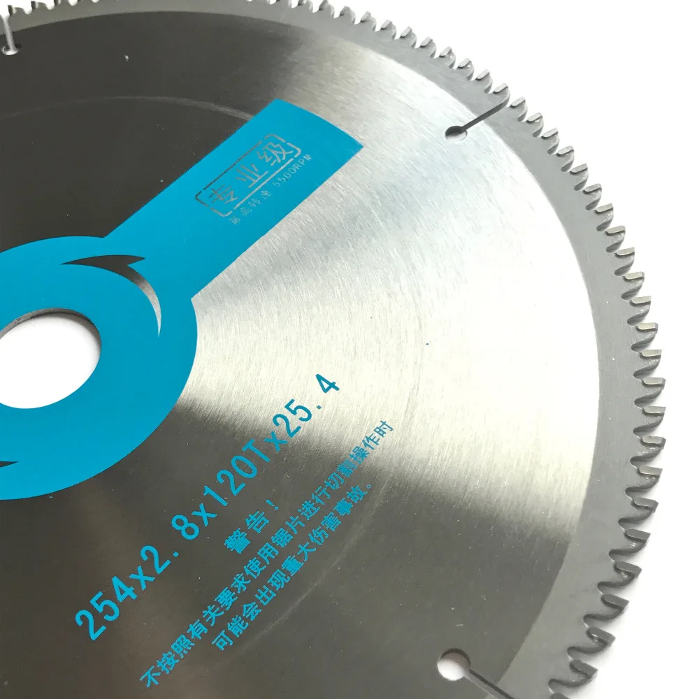 Free shipping Professional quality 254*25.4*2.8*120T  TCG teeth TCT saw blade Non ferrous metal aluminum copper cutting blades