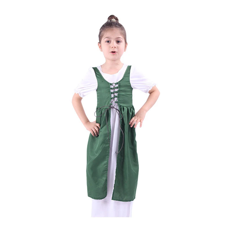 3 9t Enfant Filles Irlandaise Wstructuree Paysanne Robe Elfe Costume St Paastuces Jour Festival Tenue Fantaisie Renaissance Surrobe Pour Enfant Bebe Aliexpress