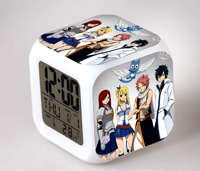 Japanese Anime Fairy Tail 7 Color Change Digital Alarm Clock Giftsin