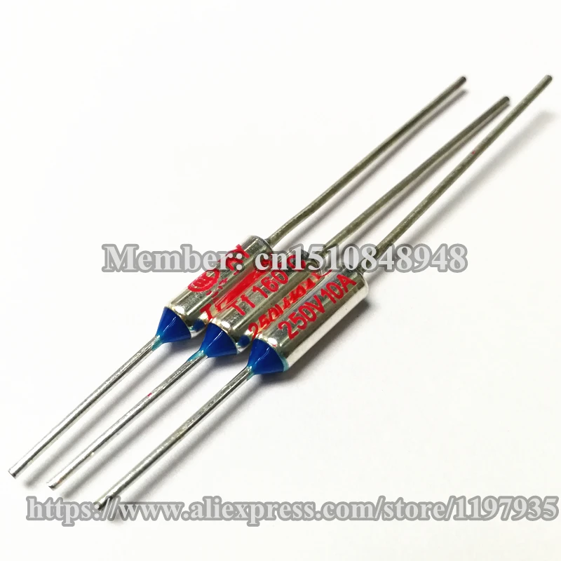 

Thermal Fuse 10A 250V 160C Thermal Cutoff TF160 degree 10A 250V 160 degree Temperature fuse TF160C