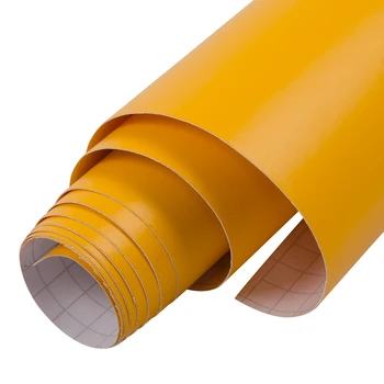 

Yellow Matte Vinyl Wrap Film car body film With Air Bubble Free Matt foil Car Wrap Sticker Self adhesive Vinyl DIY 1.52x0.5m