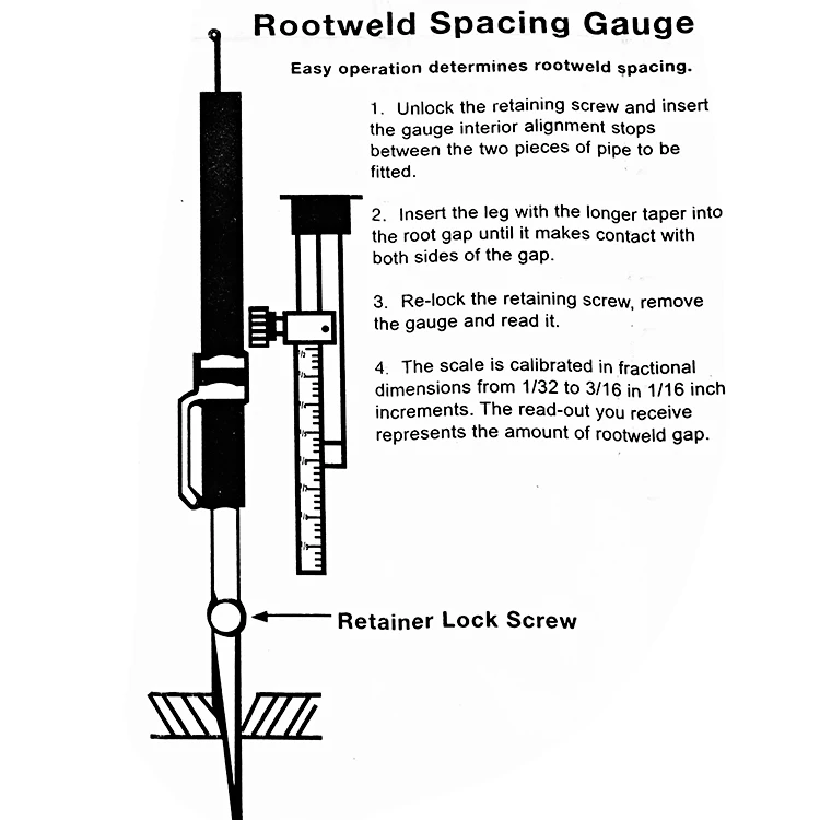 Welding Inspection Scale Small Height Gauge HI-LO Dedicated Internal Welding Ruler Metric Size