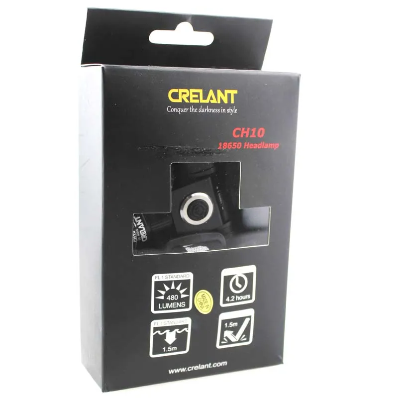 CRELANT CH10 CREE XM-L2 460lm светодиодный налобный фонарь(1x186502xCR123A