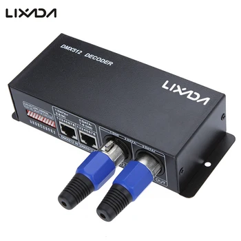 

DC12V-24V DMX-512 digital control signal DMX Decoder LED Controller Receives standard 3Channel RGB Controler for LED Strip Light