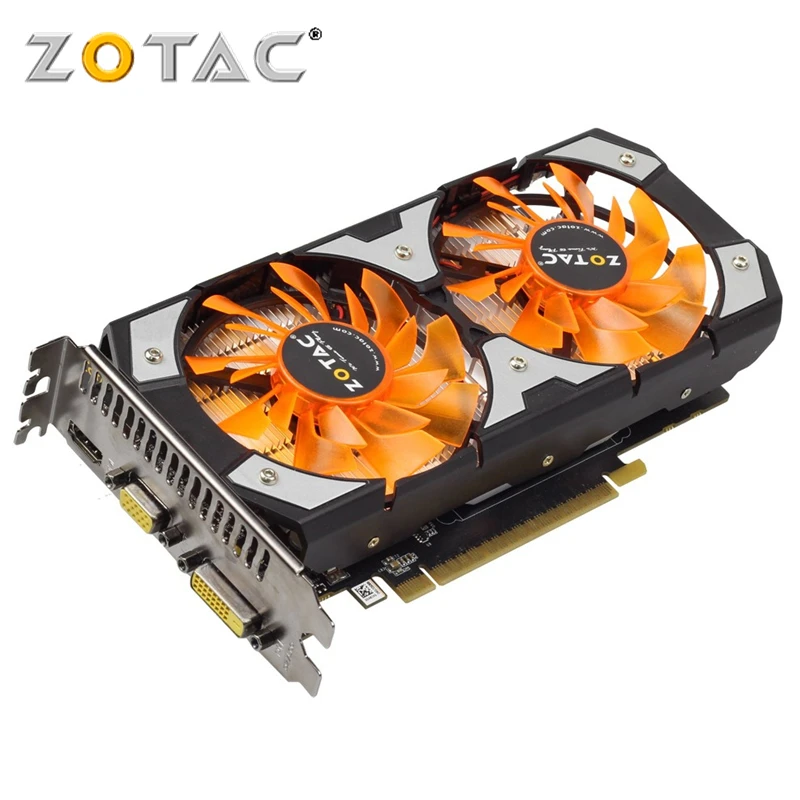 Видеокарта ZOTAC GTX 750Ti 2 Гб GPU видеокарта VGA видеокарты GeForce 750 Ti GTX750Ti для NVIDIA HDMI DVI 128