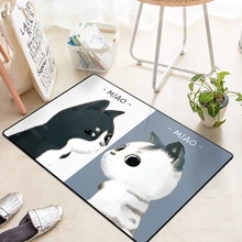 Прекрасный мультфильм два коврик с изображением кошек гостиная чайный столик дверь комнаты крыльцо кухонный Придверный коврик