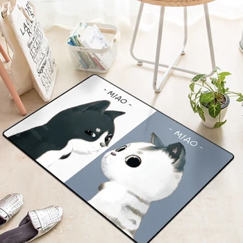 

Lovely Cartoon Two Cats Carpet Living Room Tea Table Room Door Porch Kitchen Door Mat