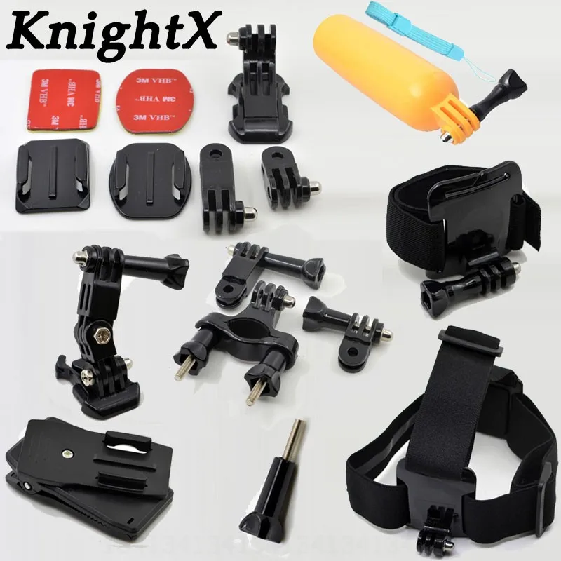 KnightX открытый спортивный держатель для камеры велосипедный зажим экшн-камера аксессуары для GoPro Hero 6 5 4 3+ для экшн-камеры SJ4000 SJ5000