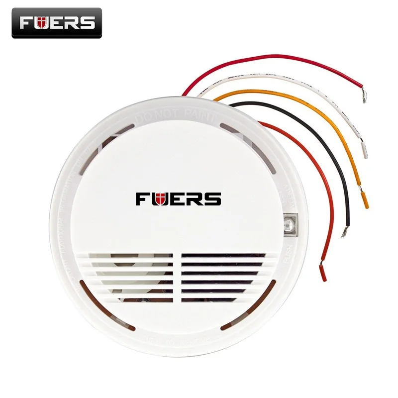 

Fuers Wired Fire Smoke Sensor Detector Alarm Tester Wired Smoke Alarm For Home Security System New Fire Alarm Smoke Detector